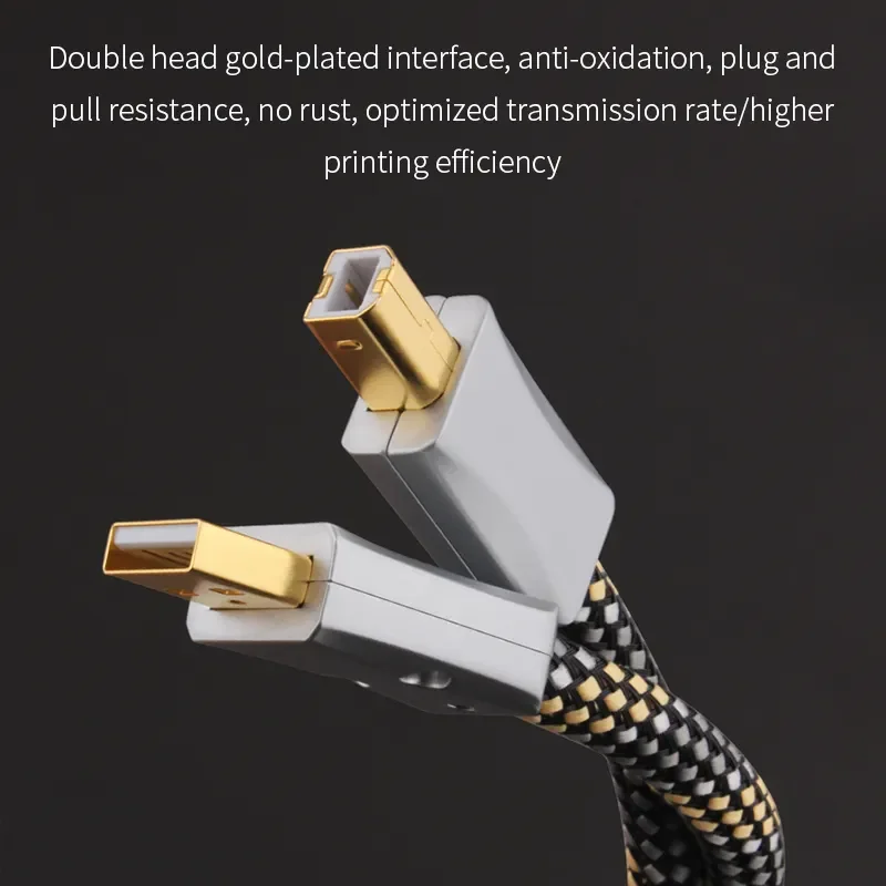 Hi-End USB audio cable data DAC hifi cable A-B usb cable made of OFC 4 cord