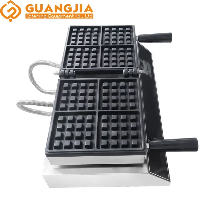 Hot Sale Commercial Automatic Four Slice Square Waffle Machine for Home and Hotels 220V Snack Machines New and Used Available