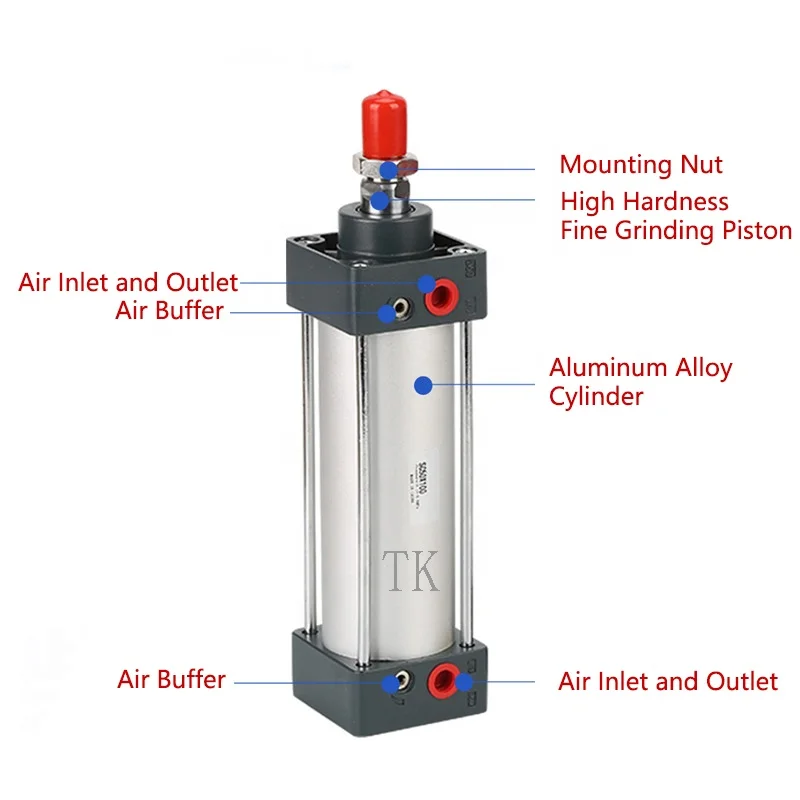 AirTAC Type SC SC200 SC250 Series Tie-Rod Type Double Acting Cylinder