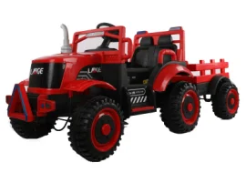 Remote Control Electric Tractor Tractor-Drawn Trailer Unisex Kids Ride-on Toy Car in Plastic Battery-Powered with EVA Wheels