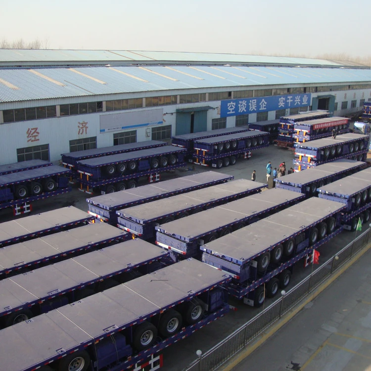 Cheap Price Hot Sale 2 3 Axles  Flatbed Semi Truck Trailers Flatbed Trailers