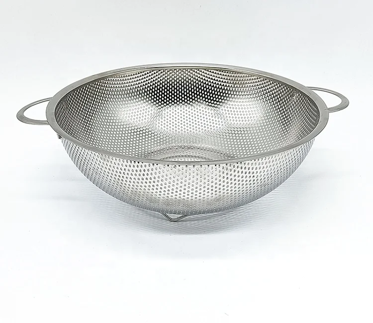 Food Grade Stainless Steel Mesh Strainer Sieves Wire Mesh Basket Strainer Colander With Double Side Handle