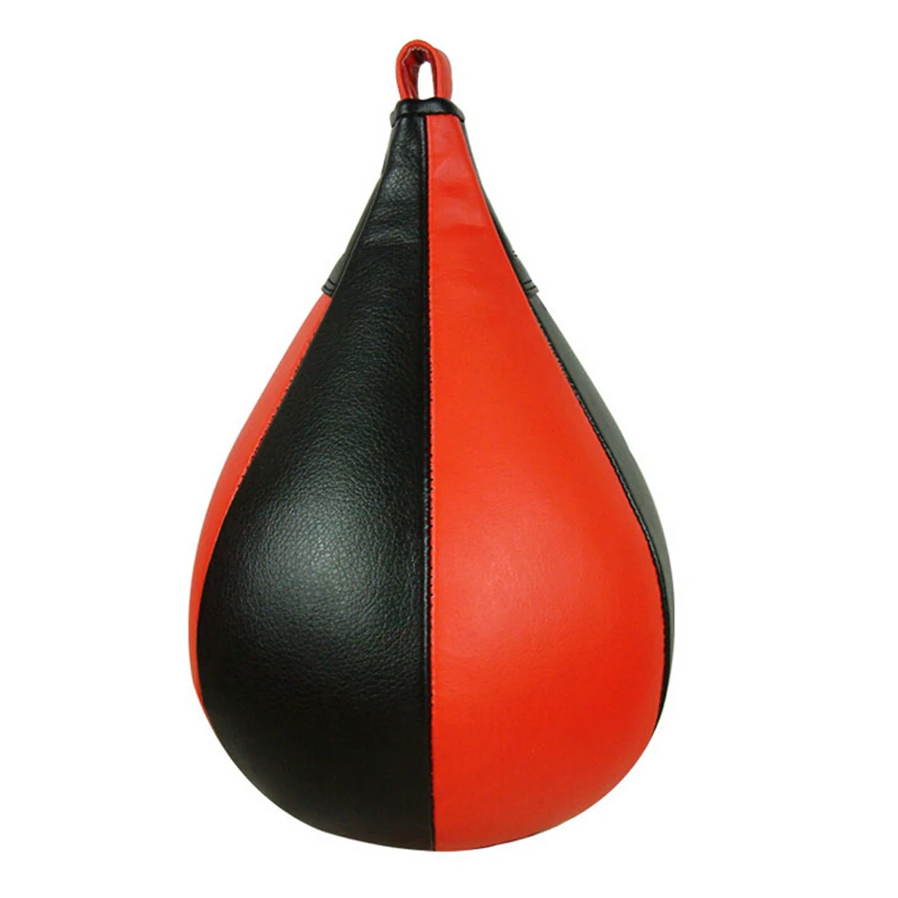 Genuine Leather Speed Ball for Boxing & MMA Training Black/Red Punching Reflex Ball by Speed Ball