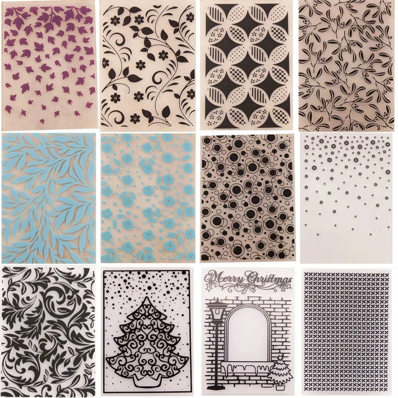 Custom Pattern Design 3D Plastic Flower Embossing Folder New Style Paper Crafts for Scrapbooking for Christmas