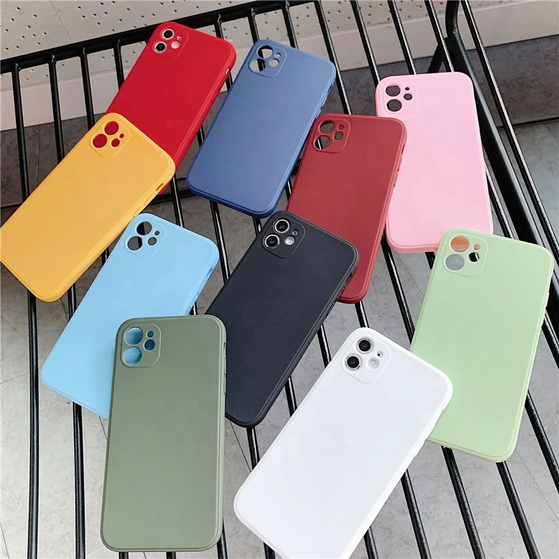 Phone Case  2021 Soft Silicone Shockproof Back Cover Universal For iPhone 12 11 phone case Promotion Gifts
