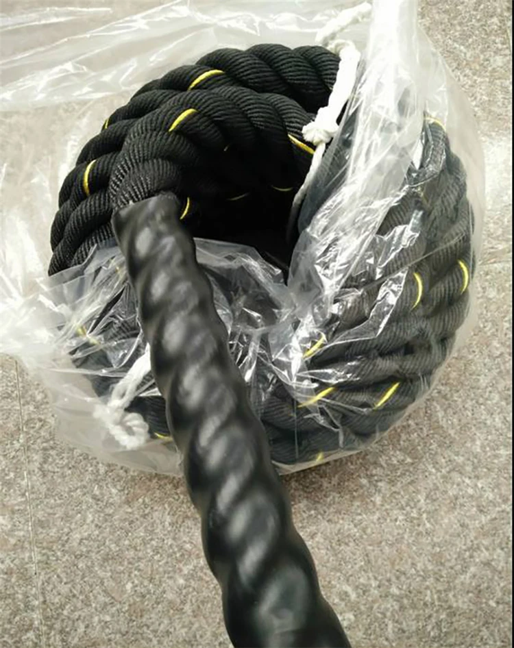 Combat Rope 49 FT Long with Anchor Strop and Protective Sleeve  for Power  UFC Training and  Gym Workout