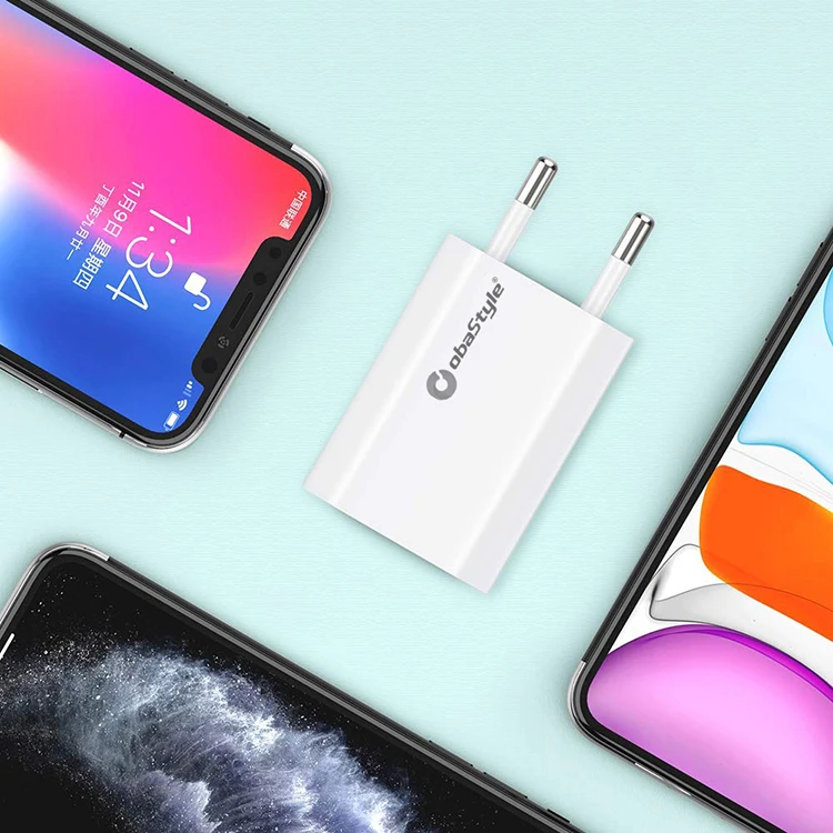 Custom Oem Odm Service Obastyle Abs White Usb Travel Wall Charger