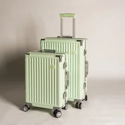 Manufacturer Luxury Aluminium Frame Pc Suitcase Business Trolley Bag Luggage With Tsa Lock