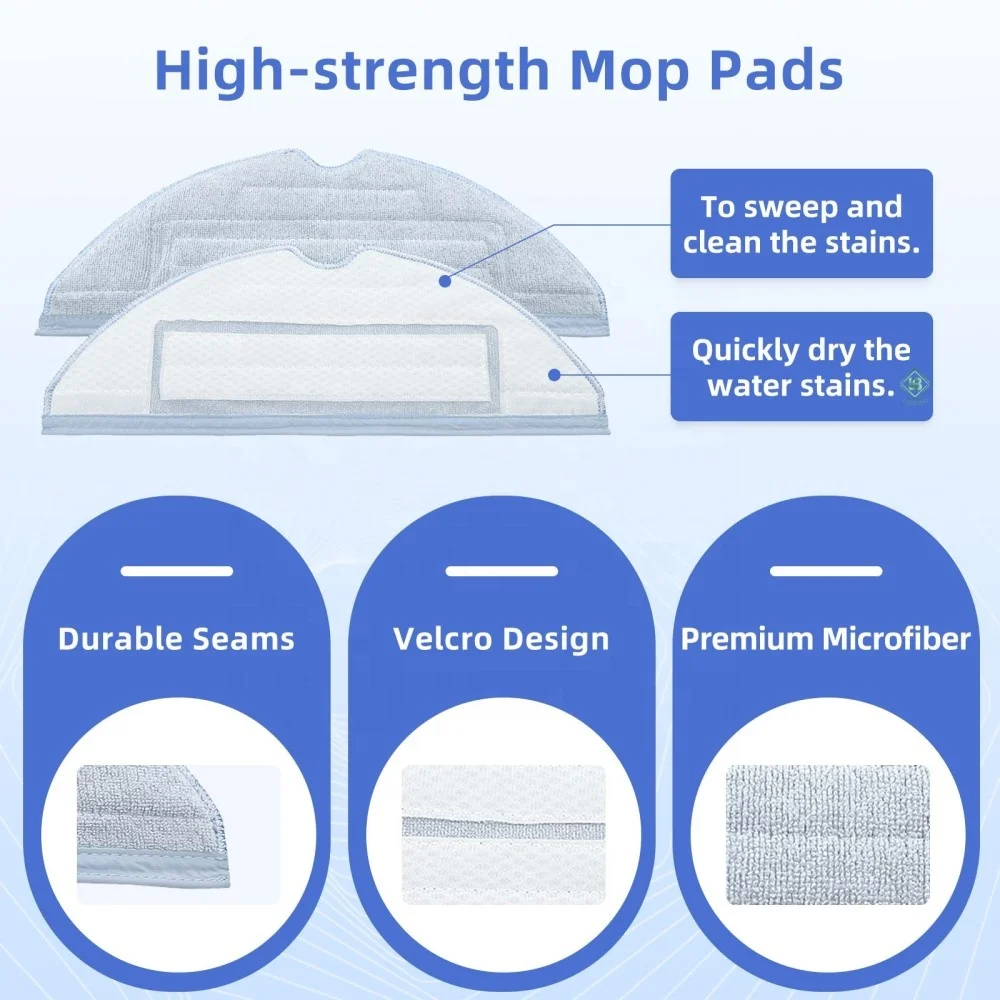 Main Roller Brush Side Brush Hepa Filter Mop Pad Dust Bag Replacement Fit For Xiaomi Roborock S7 T7S Robot Vacuum Cleaner Parts