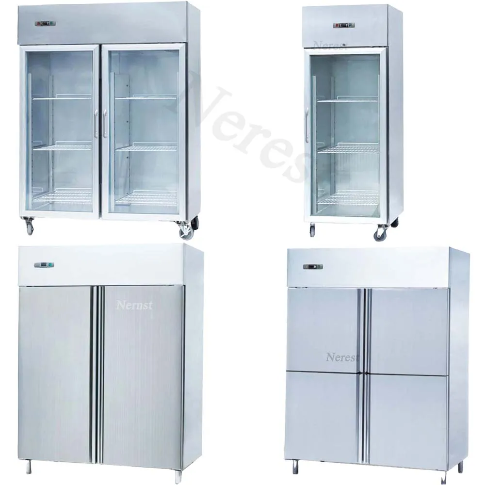 Professional Manufacturer Commercial Refrigeration Equipment Kitchen Refrigerated Freezer Stainless Steel Fridge Refrigerators