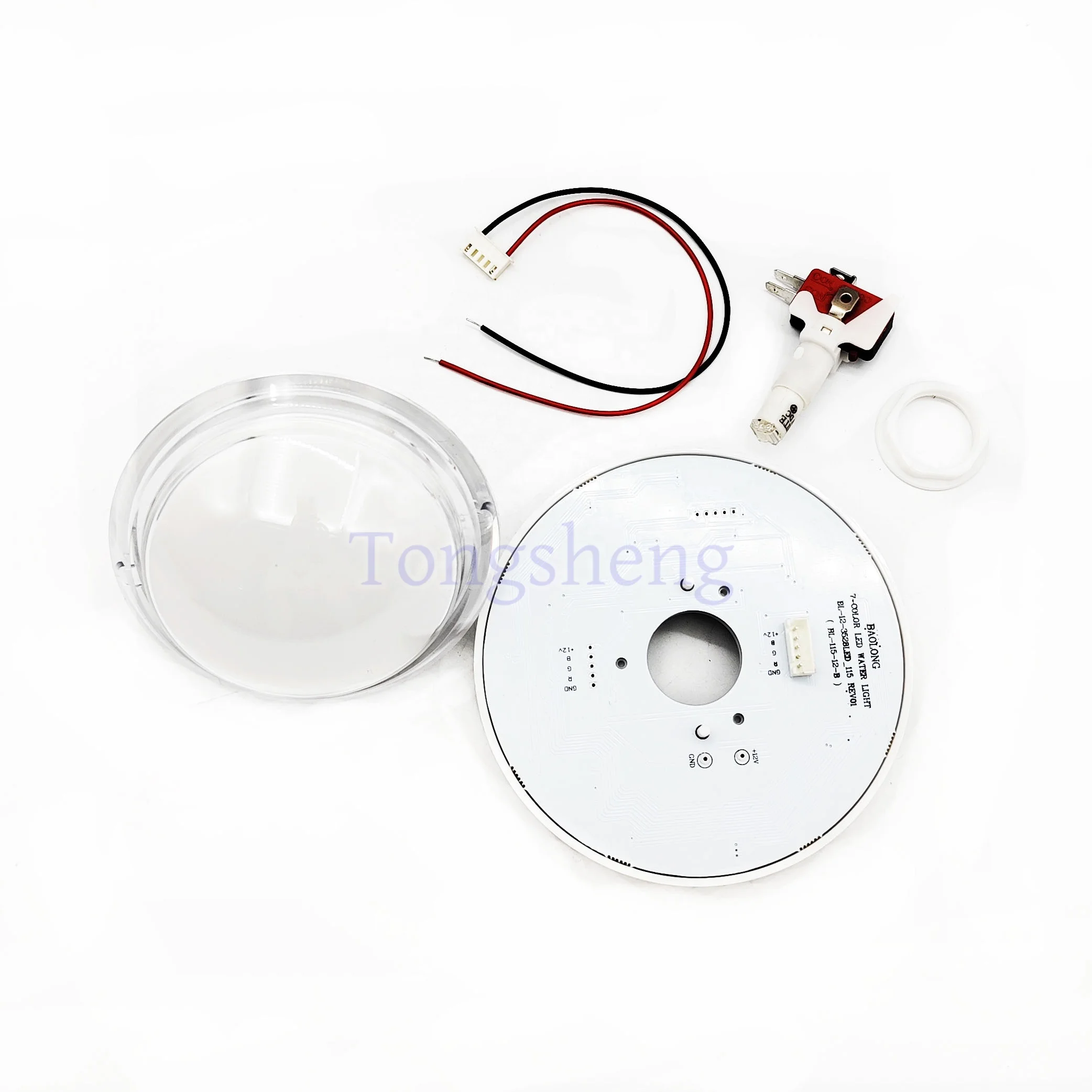 120mm Big round dome RGB flash Illuminated LED Push Button switch Colorful Flashing Push Button For Arcade Game Machine