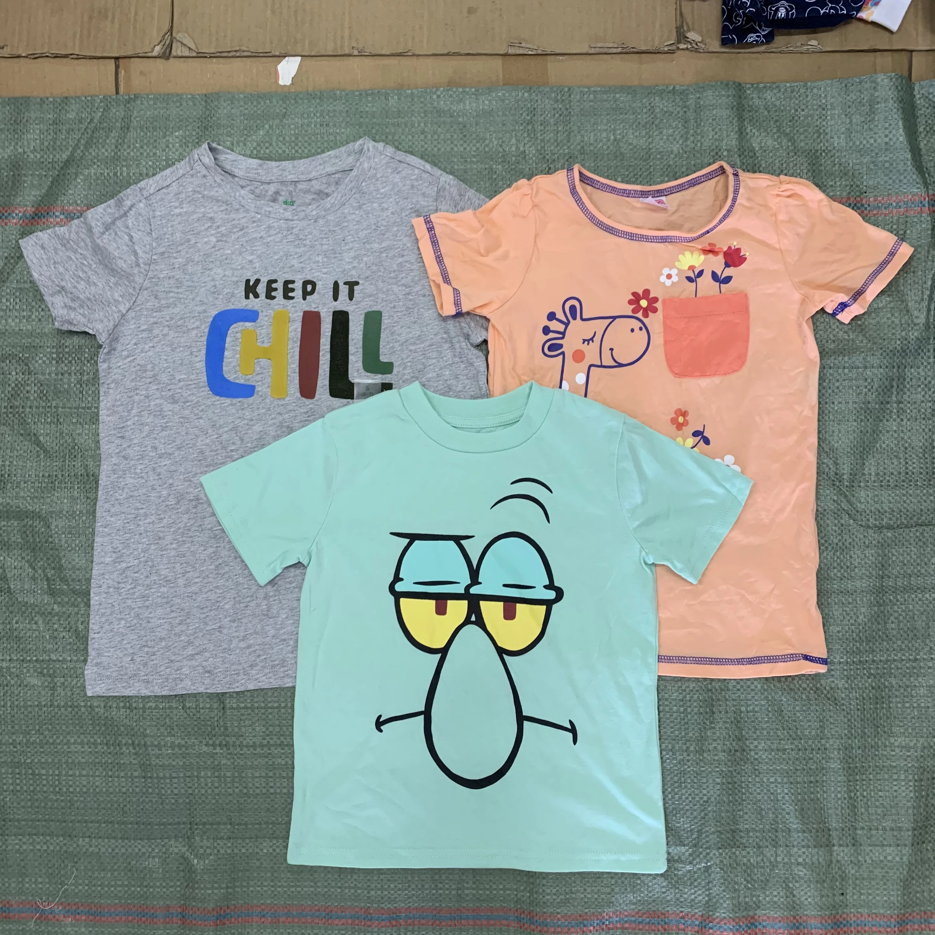 Wholesale Apparel stock from Bangladesh Branded Overruns Cotton Baby Clothes T-shirts cotton T-shirts for children