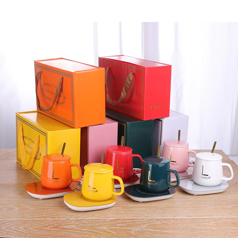 Y731 с пользовательским логотипом Usb домашний подарок умный керамический нагреватель чашек нагревательная Подушка контролем температуры водяная кофейная кружка набор