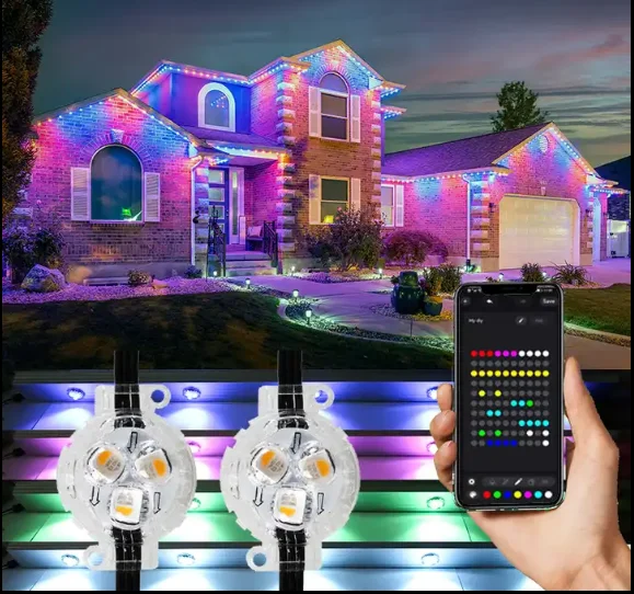 Распродажа IP68 12 В перманентное рождественское праздничное наружное точечное освещение 30 мм светодиодное smd5050 rgbw