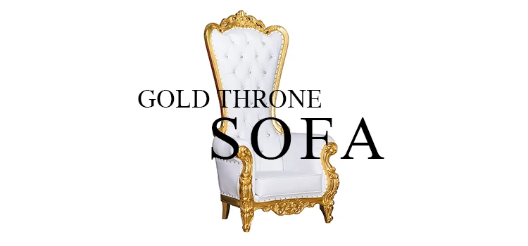 gold wedding king throne chair