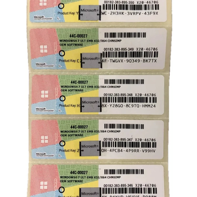 Высокое качество онлайн активации Microsoft windows 7 ultimate операционная система продукта Ключ стикер