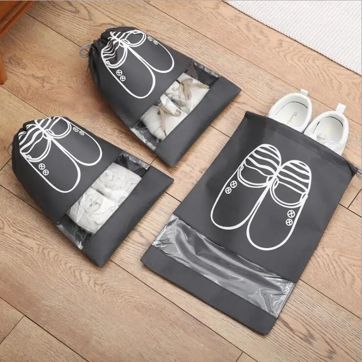factory wholesale fashion drawstring shoe carry bag custom shoe dust bag