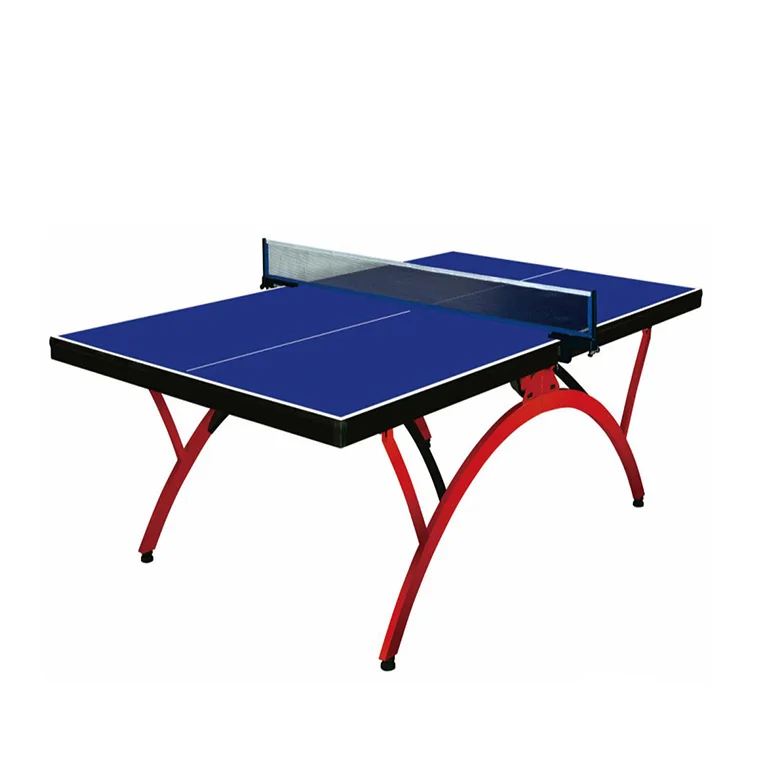 China Cheap Price Blue Table Tennis Folding Legs PingPong Table