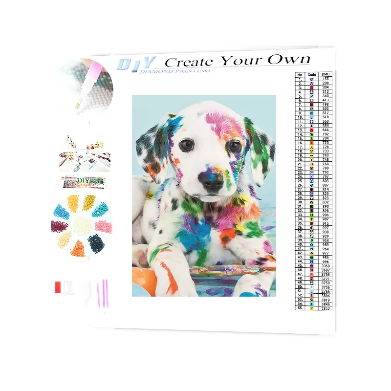 Diamond Painting Kitten Dog Short Lint Diamond Painting Gifts