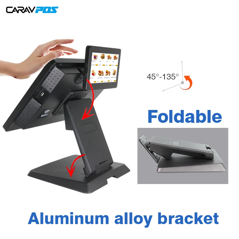 Small Business Pos Machine Terminal All In One Point Of Sale Price Checker 15 Inch Touch Screen Retail Pos System Cash Register