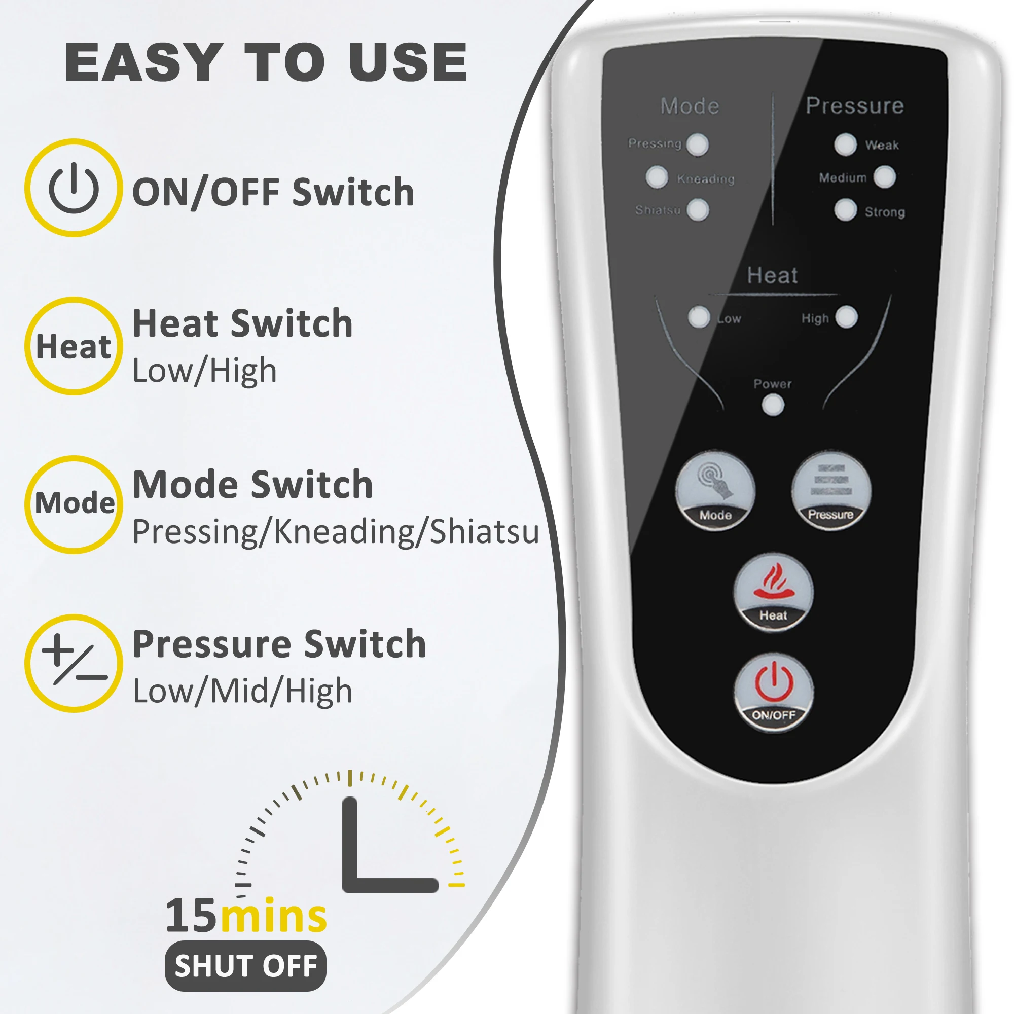 LY-670D 3 intensities 3 modes electric air compression leg massager wraps for circulation with heat