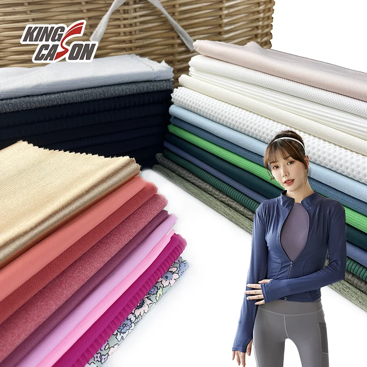Kingcason Athletic Wicking Fabric Cotton Football T Shirts Single Stocklot 100% Jacquard Custom Bamboo Knit Ly Cra Jersey Fabric