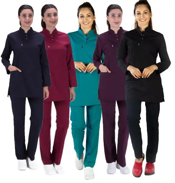 Wholesale spa uniforms fashion scrub top beauty tunics spa and salon uniforms maid uniform