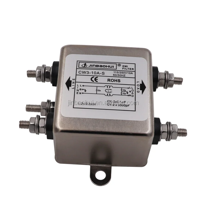 EMI Power filter single phase AC 115V 250V  purification Sample Available 10A filter