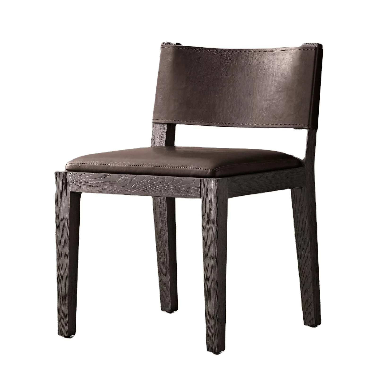Sassanid High Quality Home Furniture Saddle Leather Chair Seat Dining Chairs Factory Dining Room Modern Design