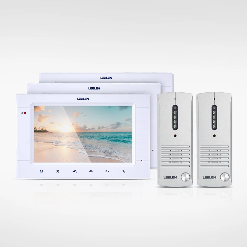 LEELEN Factory OEM Service welcomed white Intercom video doorbell  Villa kit