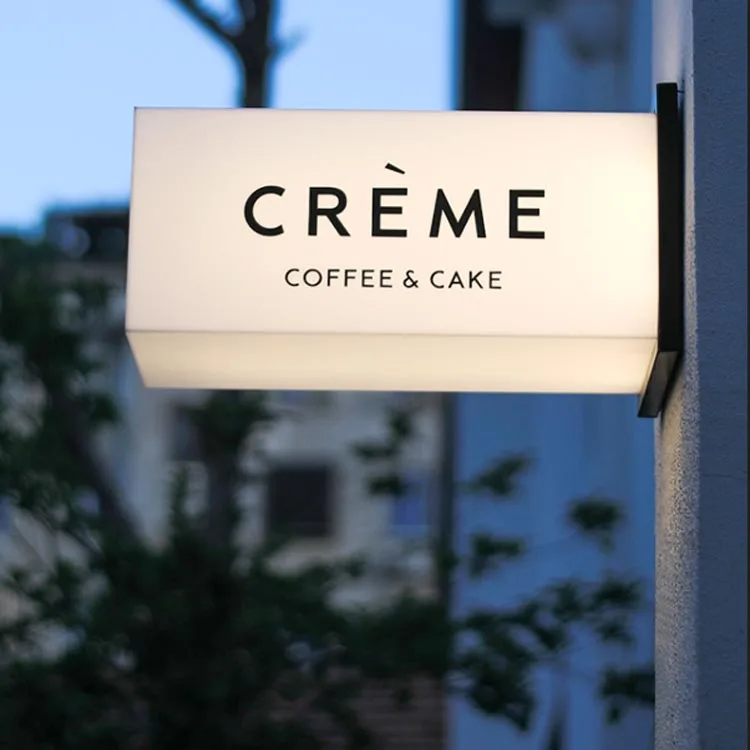 Manufacturer Custom Outdoor Advertising Round Led Light Box Logo Signs