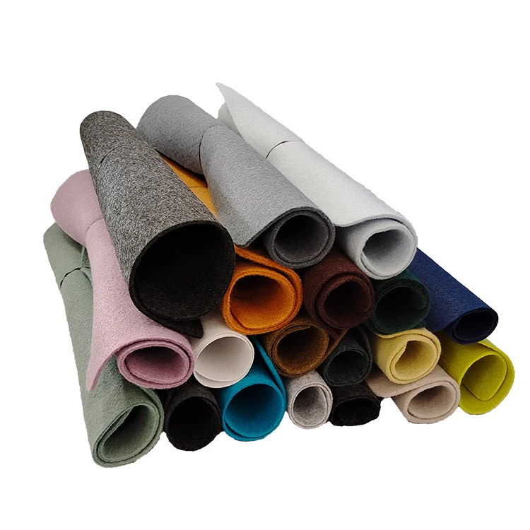 High Quality Home Decor Felt Fabric Handmade Artificial Flowers Raw Material PET Needle Punch Non Woven With Any Color