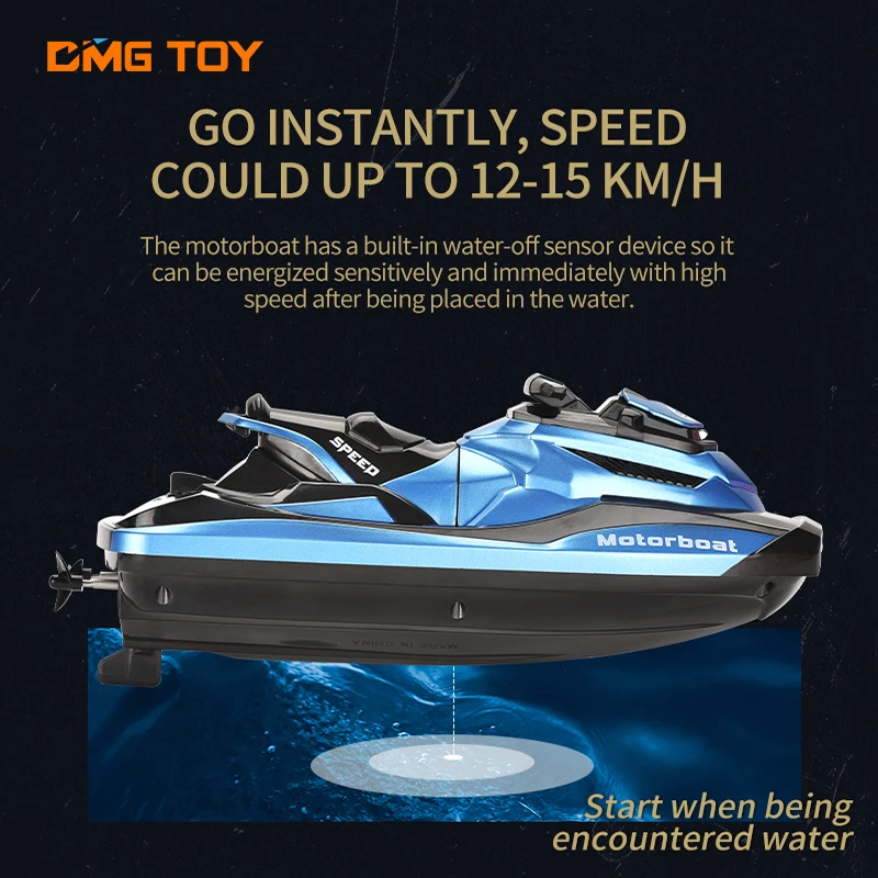 New plastic 2.4g electric long distance high speed yacht racing ships remote control motor boat rc motorboat toys