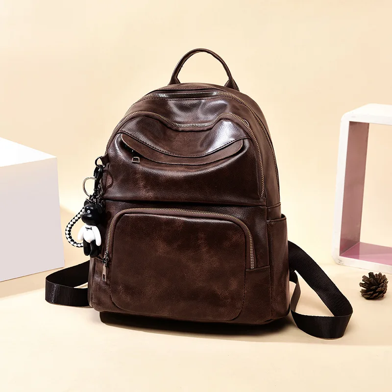 Новые модные вместительные повседневные женские дорожные рюкзаки из ПУ, Женский студенческий рюкзак