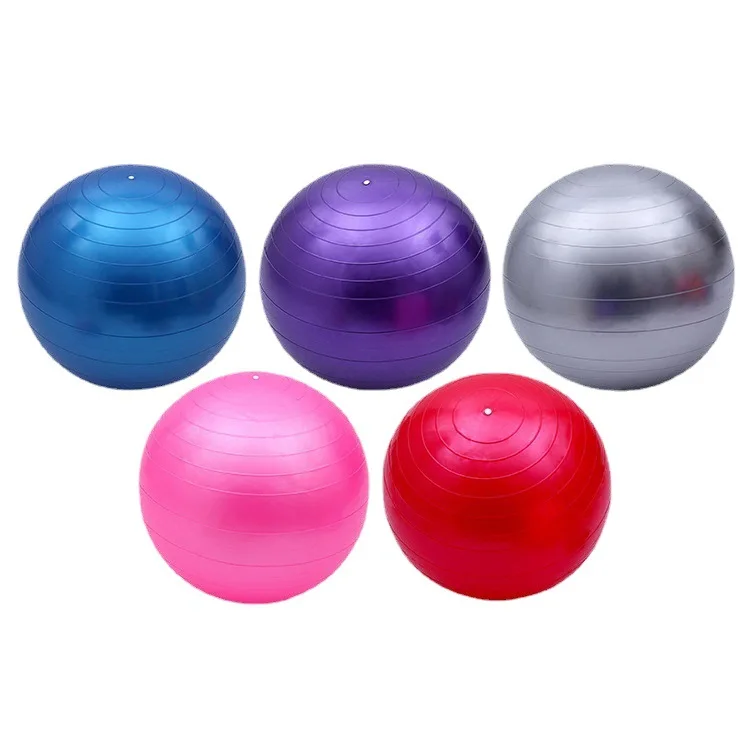 Big Gym Exercise PVC Yoga Balls colors anti-burst Manufacturer with yoga ball pump for fitness