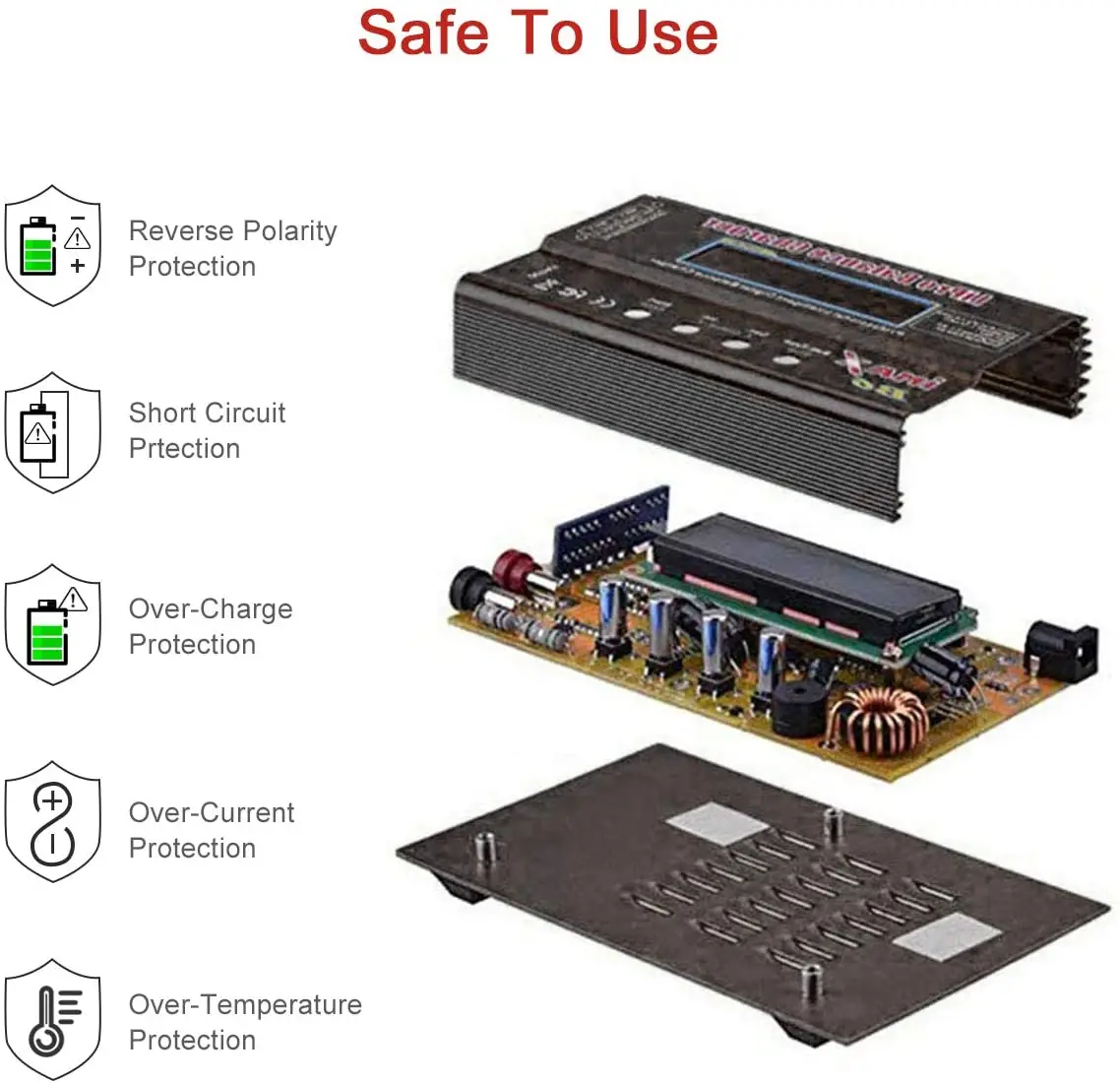 iMAX B6 V3 80W 6A Battery Charger LiHv Lipo NiMh Li-ion Ni-Cd Digital RC Lipro Balance Discharger 15V