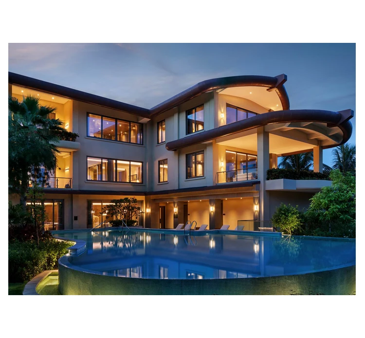 Customized popular house design modular prefab luxury resort villa with best price