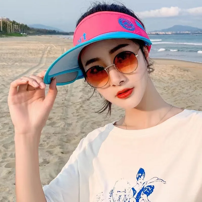 Stretchable panel Women Men Sun Protection Cap For Golf Tennis Beach Running Hiking Fishing Gardening Wide Brim Sun Visor Hat