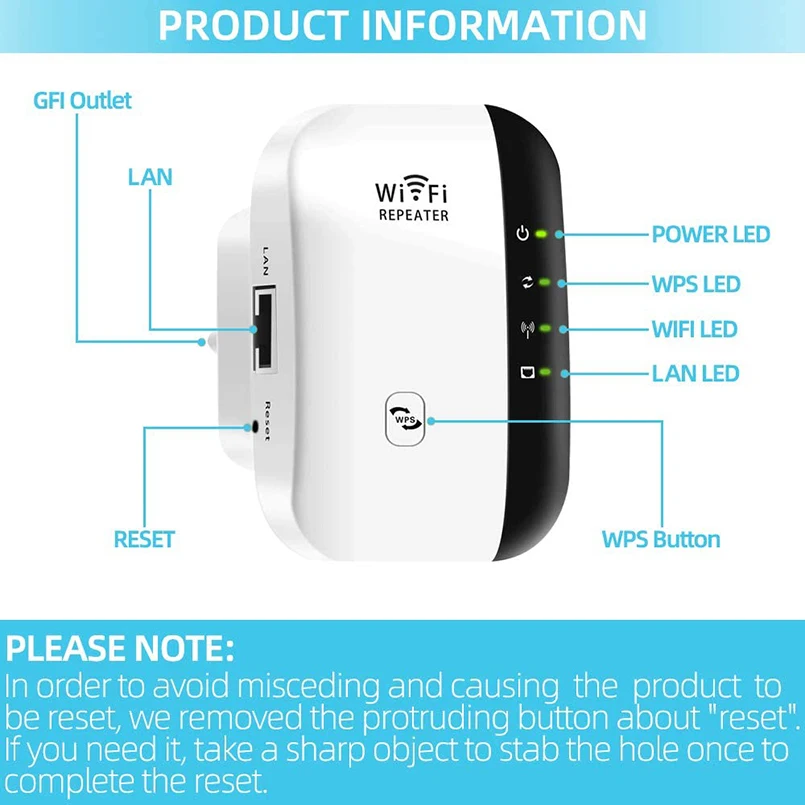 526JX Mini 300Mbps Wireless Wifi Repeater Extender Wi-Fi Internet Repeater Amplifier