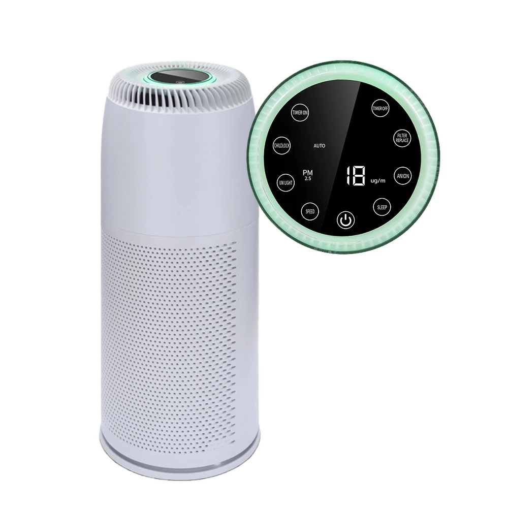 Portable Smoke Eater Home Ultraviolet Air Purifier with Plasma or Negative Ion Generator