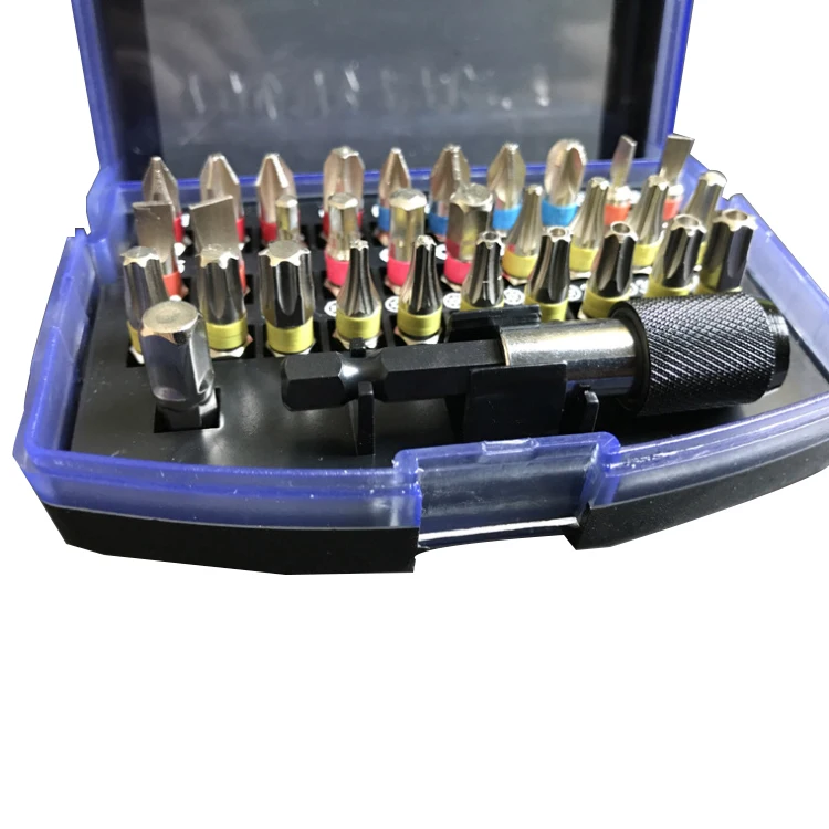 Hot Sale 32 Pcs Electric Color Screwdriver Holder Power Colorful Screwdriver Bit Tool Set