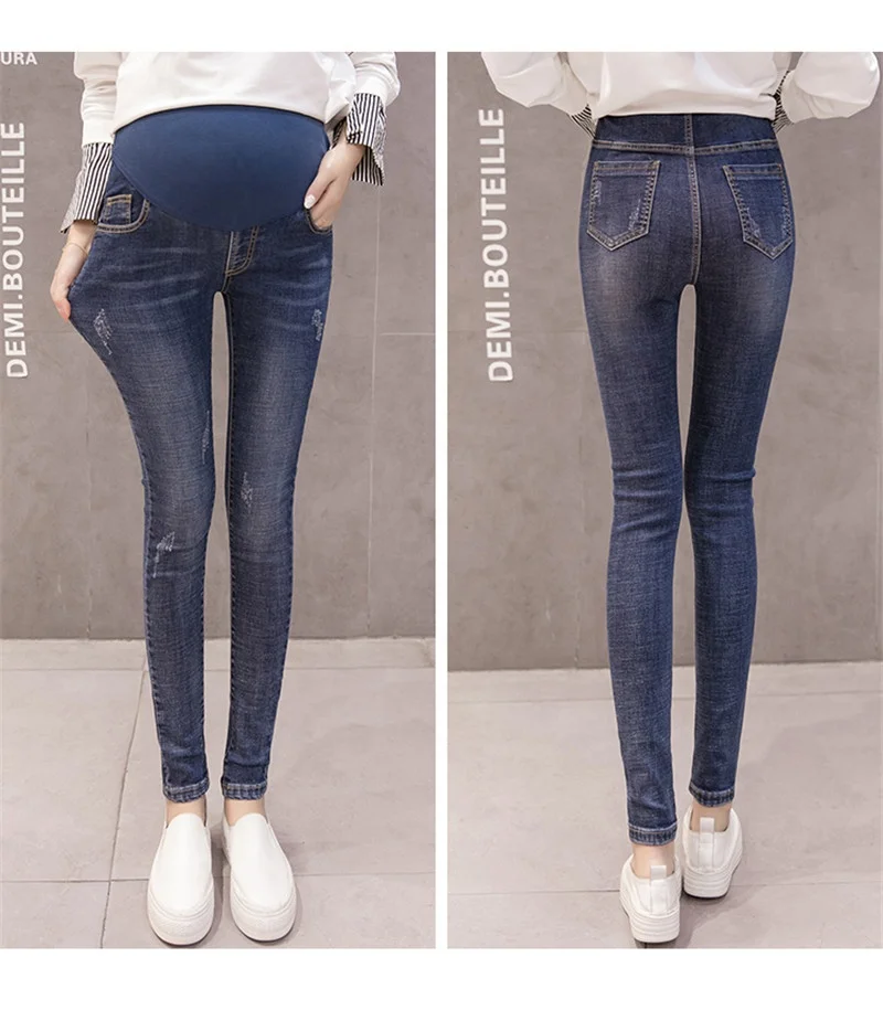 2019 autumn new pregnant women denim trousers
