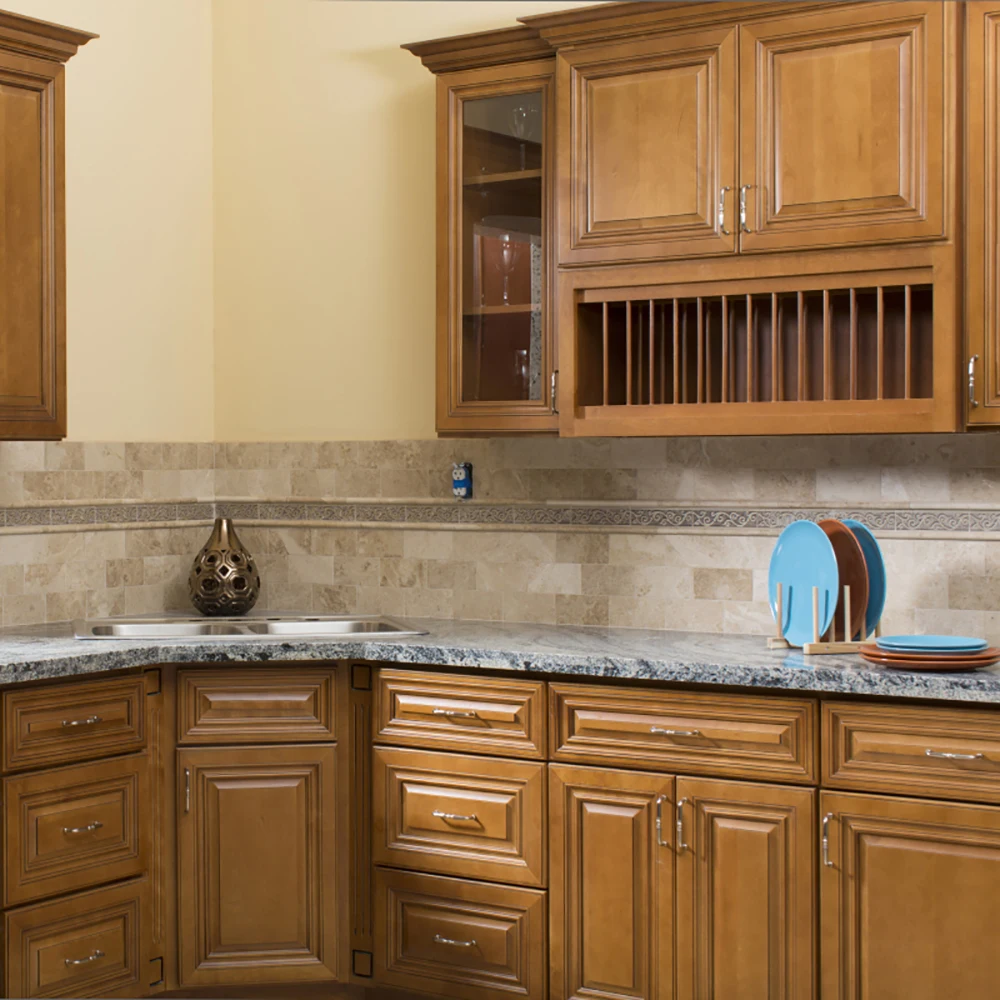 Customized American Style Solid Wood Kitchen Cabinet for Kitchen Furniture