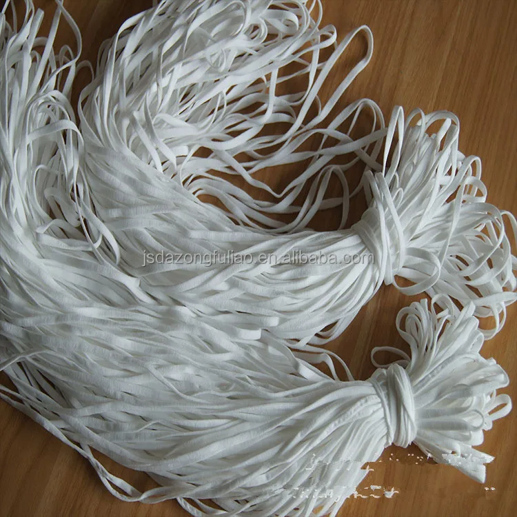 Manufacturers spot disposable mask rope round ear strap nylon 3mm mask elastic band white elastic rope
