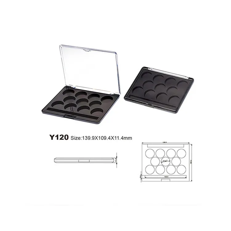 
Y120 eyeshadow palette private label 26mm empty 11 Color eye shadow makeup cosmetic packaging 