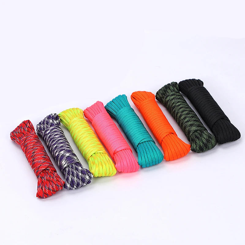 High Quality Braided Umbrella Rope outdoor Camping Equipment Polyester Parachute Cord with Wearable for Parachute Or Tents