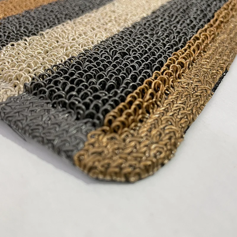 2021 hot selling  2mm anti-slip washable stain resistant geometric pvc coil floor door loop vinyl mat rolls