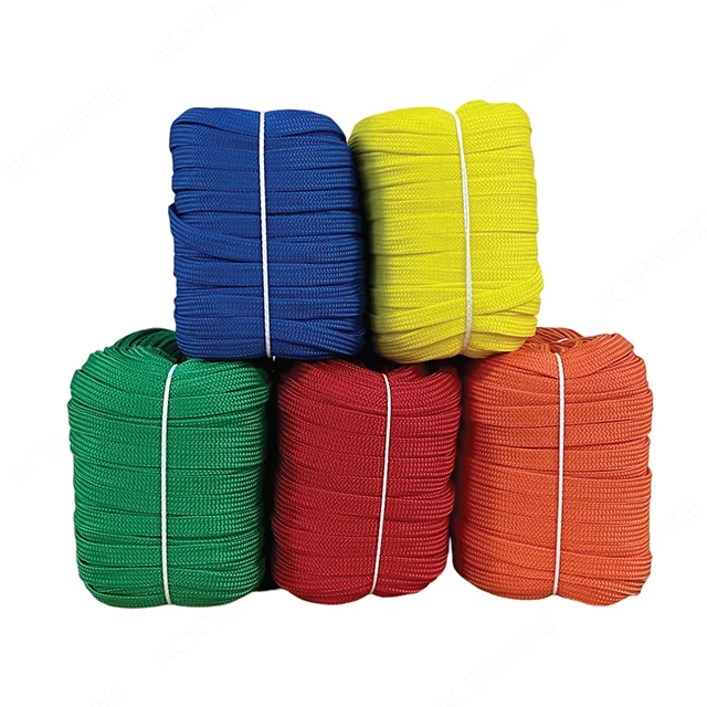 Packaging Ropes High Quality Flat Polypropylene Braided Cord (10 mm x 75 m) String Durable Cord Utility Rope Premium Quality