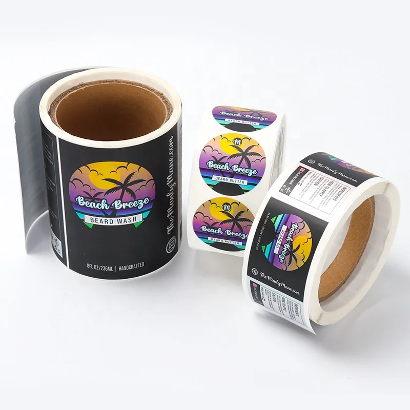 Custom cosmetics Brand tamper proof packaging label sticker for cosmetic product