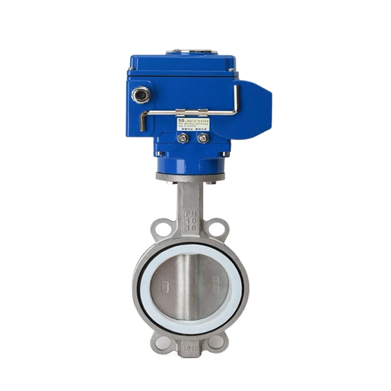 Stainless Steel PTFE Wafer Type Electric Butterfly Valve